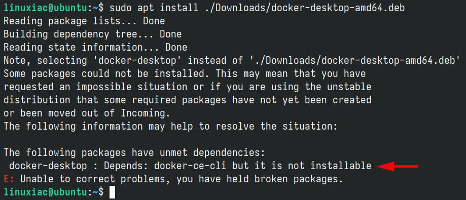 Unmet dependencies error.