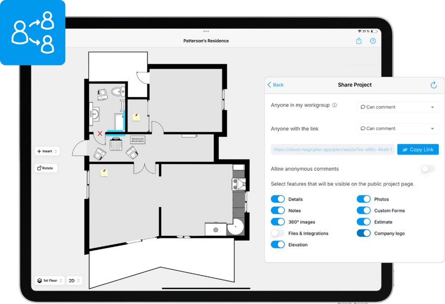 Sharing a water damage project ipad