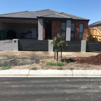 Front Black feature fence