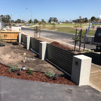 Front Black feature fencing