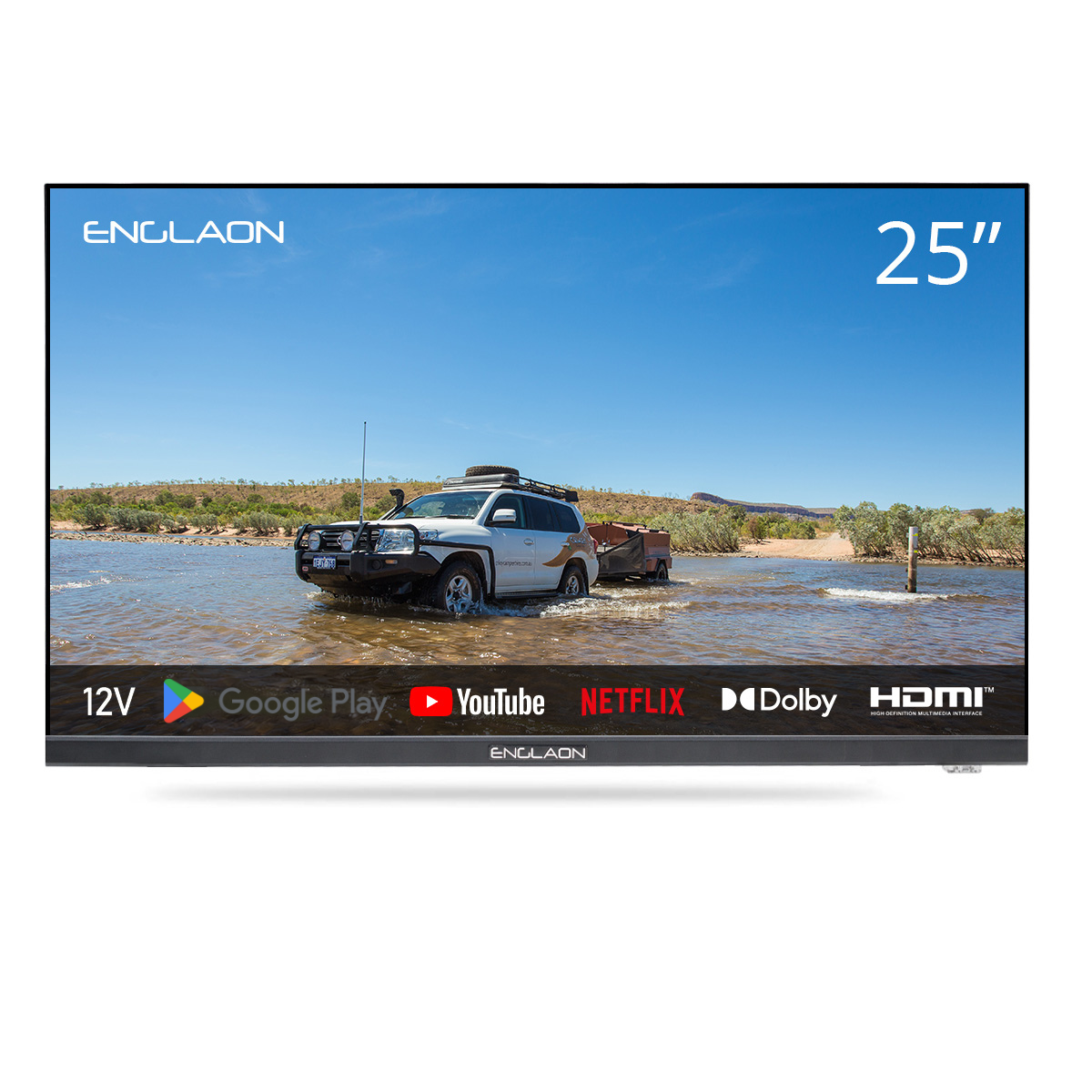 ENGLAON 25’’ Full HD 12V Smart TV With Chromecast & Bluetooth