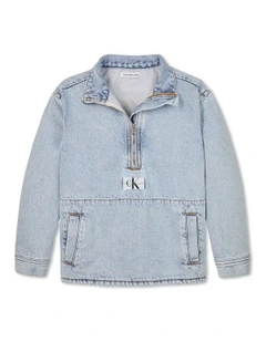 Denim Anorak in Powder Blue