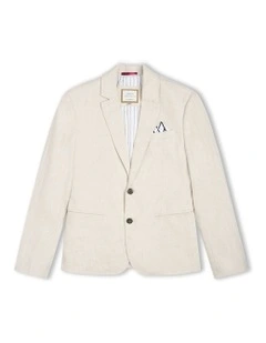 The Palermo Herringbone Blazer (8-12 years) in Lt Sand