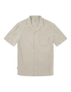 The Magna Short Sleeve Shirt (8-14 Years) in Light Stone