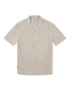 The Magna Short Sleeve Shirt (3-7 Years) in Light Stone