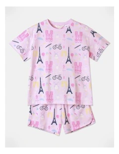 Paris Pyjama Set in Light Pink