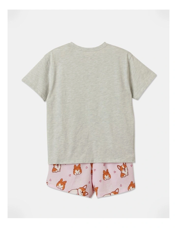 Sleeping Dog Pyjama Set in Grey Marble image 3