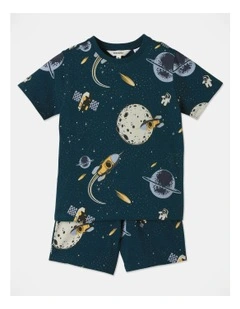 Space Pyjama Set in Blue