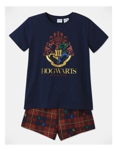 Hogwarts Short Sleeve Pyjama in Set