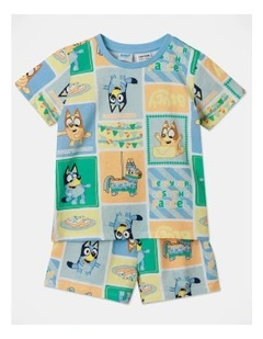 Bluey Check Short Sleeve Pyjama Set in Assorted