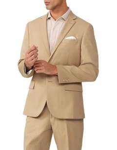 Suit Superfine Stretch Twill Jacket in Brown