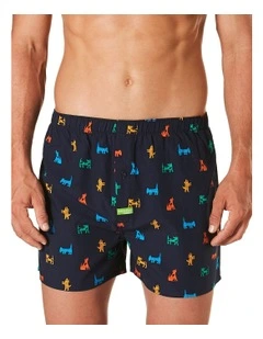 Dog Bamboo Boxer Short in Navy