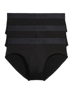 Hip Briefs 3 Pack in Black