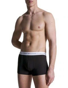 Logo Waistband 5-Pack Trunks in Black