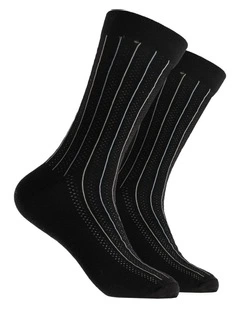 Plain Rib Bamboo Crew Socks in Black