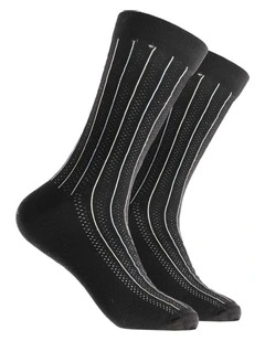 Plain Rib Bamboo Crew Socks in Grey