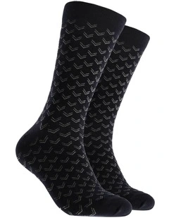 Classic Super Fine Cotton Crew Socks in Navy