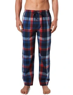 British Check Yarn Dyed Sleep Pant in Navy/Red