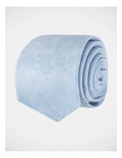 Paisley Poly Tie Blue