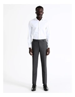 Tailored Birdseye Suit Pant in Charcoal