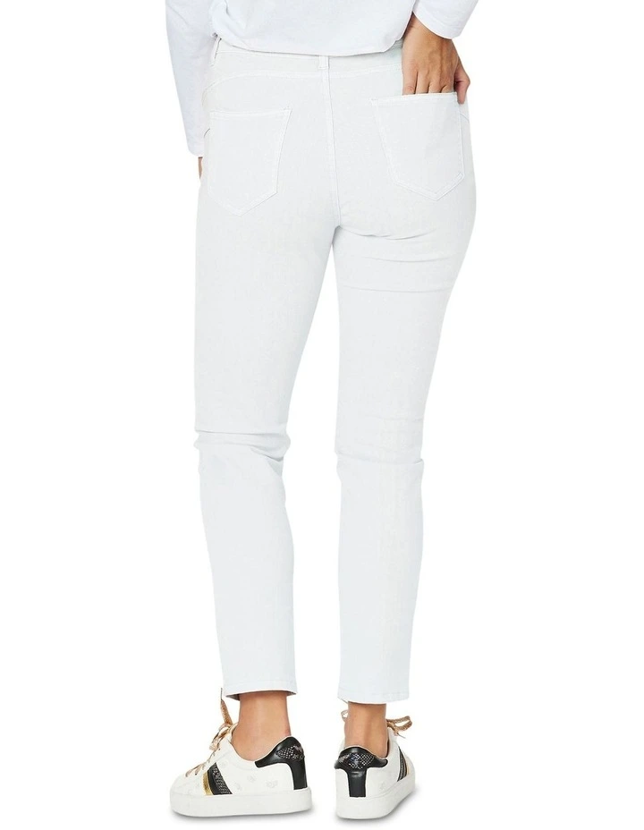 Marvel Stretch Denim Jean in White image 4