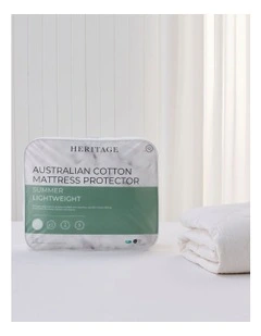 Cotton Quilted Mattress Protector in White