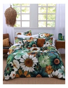 Flowerfield Quilt Cover Set in Green