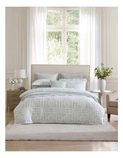 Mayfair Quilt Cover Set in Sage