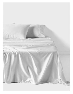 Nara Bamboo Cotton 400TC Sheet Set in White