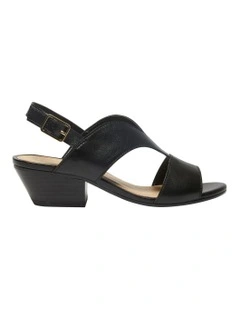 Valetta Sandals in Black Leather