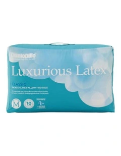 Luxurious Latex Classic, Medium Profile & Feel 2 Pack in White