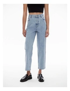 Crop Straight Jean in Vintage Wash Denim