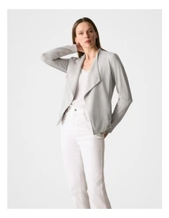 Bamboo Viscose Marle Jacket in Light Grey Marle