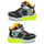 Schoenen Jongens Hoge sneakers Geox J CIBERDRON BOY Zwart / Geel