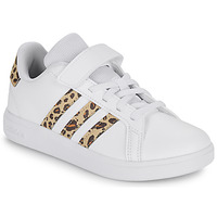 Schoenen Meisjes Lage sneakers Adidas Sportswear GRAND COURT 2.0 EL C Wit / Leopard