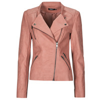 Textiel Dames Leren jas / kunstleren jas Only ONLAVA Roze