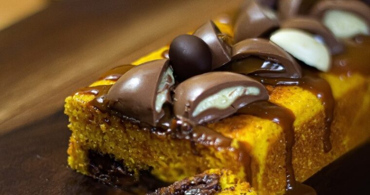 Bolo de cenoura recheado com mini ovinhos de chocolate