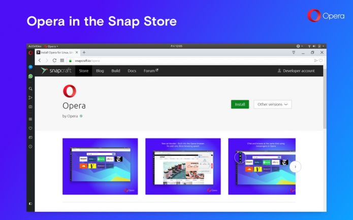 Como instalar o incrível navegador Opera no Linux via Snap