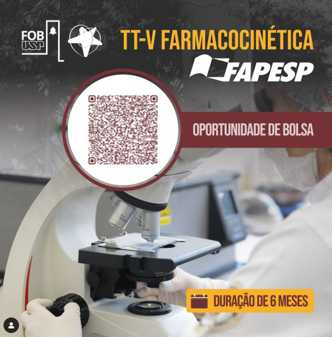 Bolsa TT-5 Fapesp em Farmacocinética na USP Bauru: inscrições até 28/9