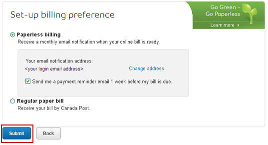 Image: Bell Alaint communications and billing preferences