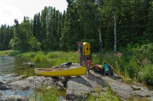 Portaging Rapids on Iskwatam Lake (Rapid 3)