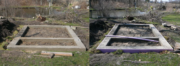 Passive Solar Greenhouse Footings