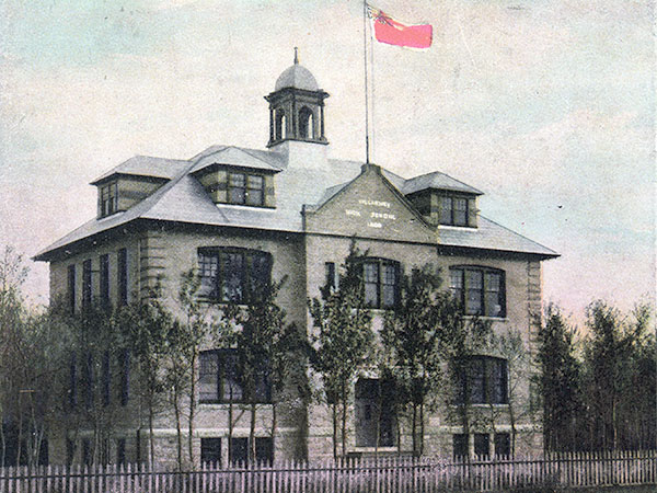 Postcard view of the Killarney High School