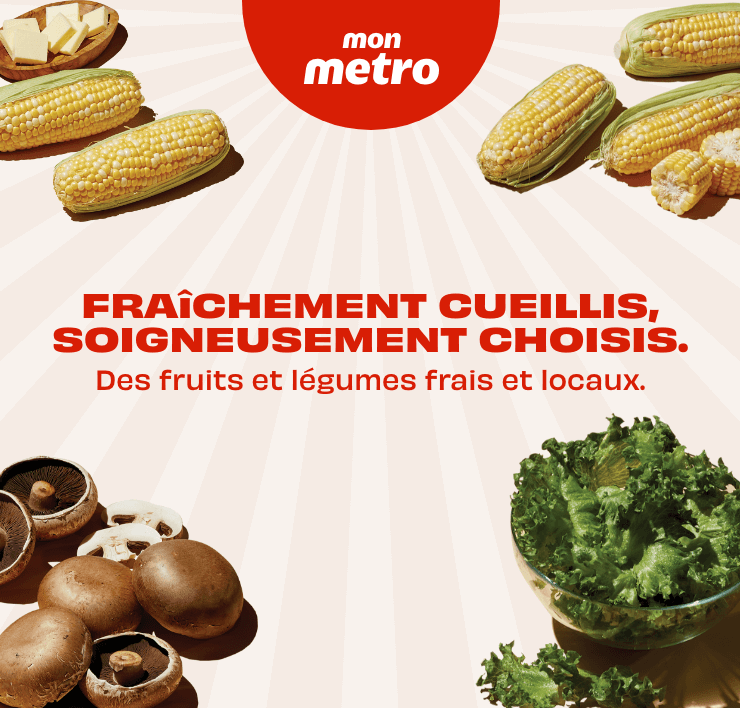 Fraîchement cueillis, soigneusement choisis. Des fruits et les légumes frais et locaux.