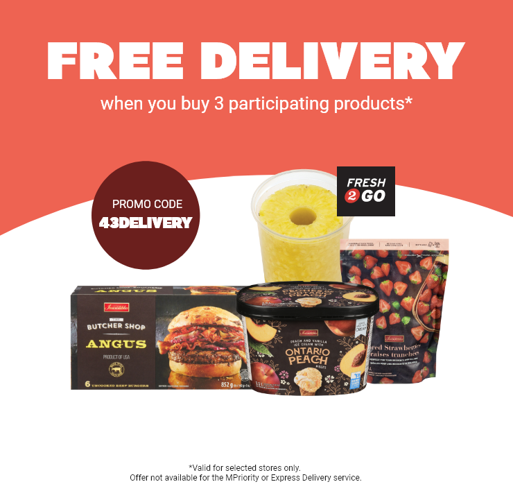 FREE DELIVERY when you buy 3 participating products - See promotion