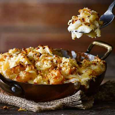 Macaroni au fromage aux pommes et à la bière de la chef Nicole Gomes