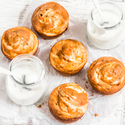  Banana and Greek Yogurt Muffins