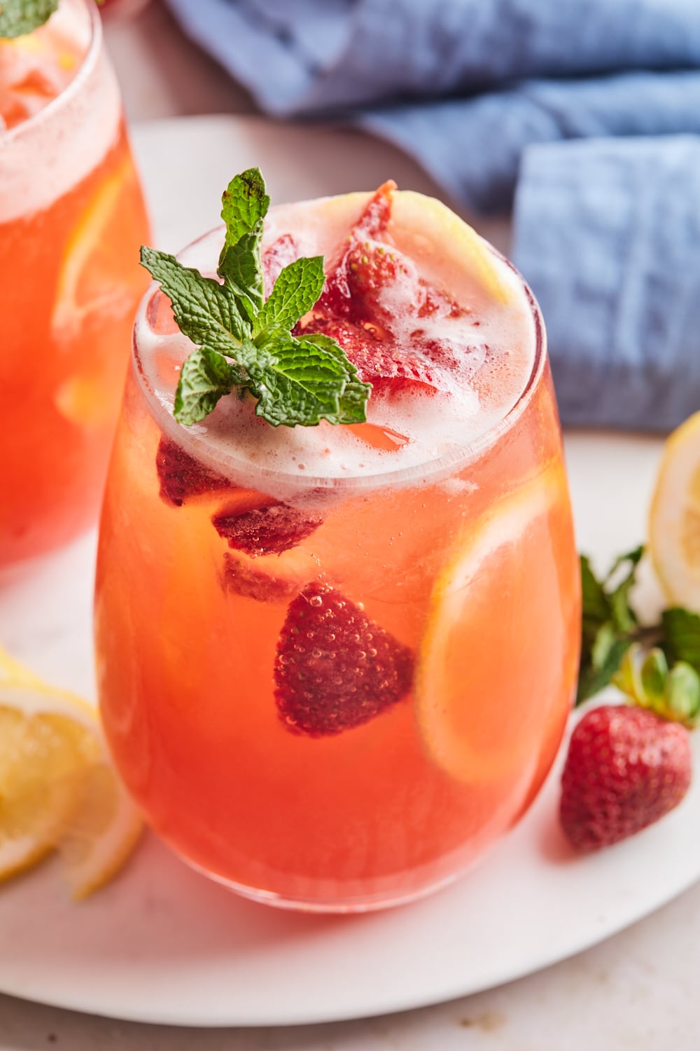 Cocktail pétillant aux fraises