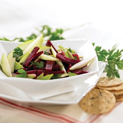 Salade de pommes et de betteraves