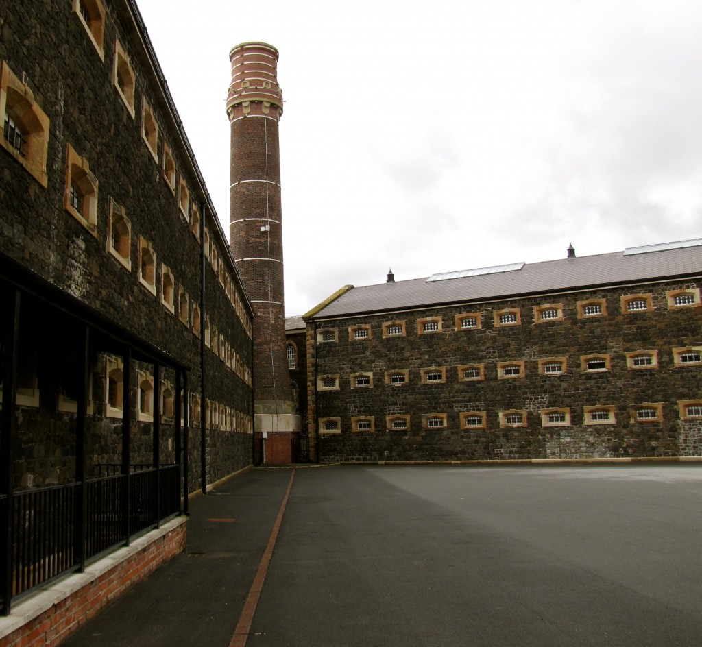 The exercise yard out between C Wing and B Wing.